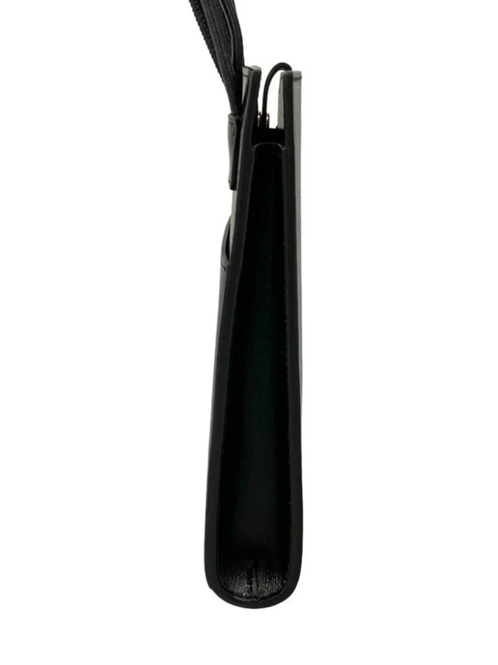 JIL SANDER TANGLE PHONE CASE Black Leather Shoulder Bag